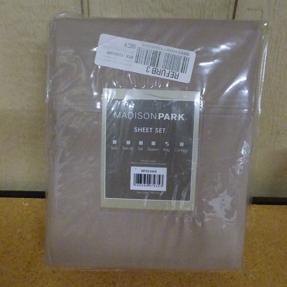 Madison Park Other - $146.00 Madison Park Peached Percale 4-PC King Cotton Sheet Set, Khaki